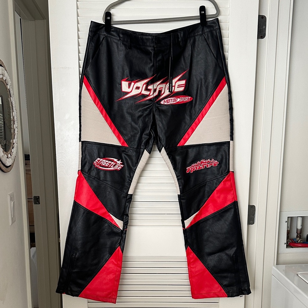 Volstate Motorsport Black + Red Racing Pants-new with tags but mark on the back